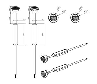 Flush Fit Round LED Button Marker light + Amber Strobe MSV-4500 Schematic