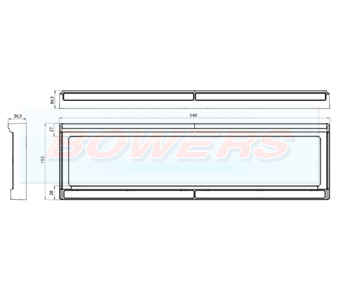 WAS W253 Rectangular Oblong Number Plate Holder With LED Lights Schematic