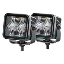 Hella Black Magic 2.7" LED Flood Light Square Pods