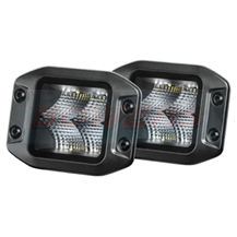 Hella Black Magic 3.2" LED Flood Light Flush Fit Square Pods