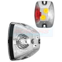 Sim 3199 Chrome Red/White/Amber LED End Outline Side Marker Light/Lamp