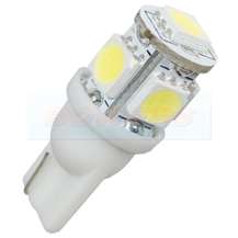 Xenon White 501 T10 12v Capless W2.1x9.5D LED Sidelight Bulb