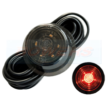 Gylle Black Line Smoked Lens Red Star LED Marker Light / Lamp Module 12v/24v