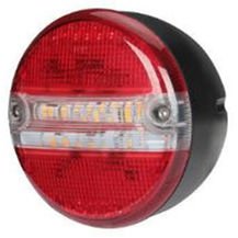 5 Function Stop/Tail/Indicator/Fog/Reverse LED Round Rear Hamburger Light