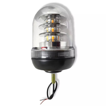 Single Bolt 12v/24v Clear Lens Amber LED Beacon ECE R10 / R65