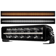 12" Inch Dual Row LED Light Bar With White or Amber DRL Position Side Light