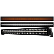 32" Inch Dual Row LED Light Bar With White or Amber DRL Position Side Light