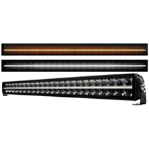 42" Inch Dual Row LED Light Bar With White or Amber DRL Position Side Light