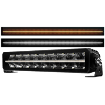 17" Inch Dual Row LED Light Bar With White or Amber DRL Position Side Light