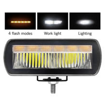 LED Work Light With Amber R65 LED Warning Strobe Light Bracket Mount
