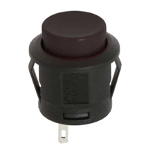 12v/24v Black Mini Push Button Momentary Switch
