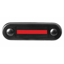 Boreman Dark Smoked Light Guide Flush Fit Red Rear LED Marker Light For Truck & Van Bars