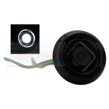 Smoked/Dark Halo LED Push In Round White Front Marker Light/Lamp