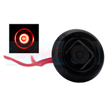 Smoked/Dark Halo LED Push In Round Red Rear Marker Light/Lamp