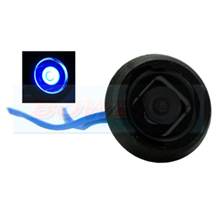 Smoked/Dark Halo LED Push In Round Blue Marker Light/Lamp