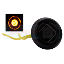 Smoked/Dark Halo LED Push In Round Amber Side Marker Light/Lamp
