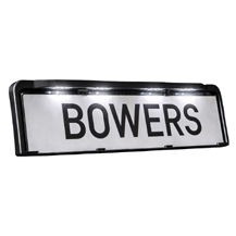 Rectangular Oblong Number Plate Holder With Built in LED Lights