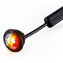 Triple Colour White/Amber/Red Small 1" Round LED Button Marker Light