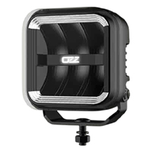 OZZ SQR 5" Inch Black Square LED Spot Light With White or Amber Position Light