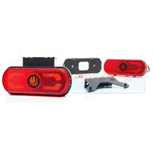 WAS W240 12v/24v Red LED Marker Light Lamp With Down Light Perimeter Line