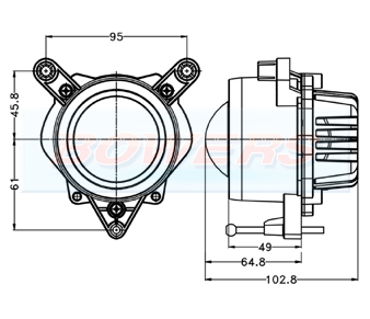 LED Dipped Low Beam Headlight For John Deere Tractor LG891 Schematic