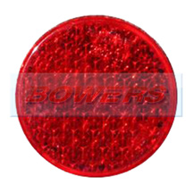 Red 43mm Round Stick On Rear Reflector