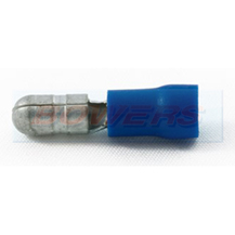 Blue Male 5mm Bullet Connectors/Terminals For 1.5-2.5mm² Cable (50pk)