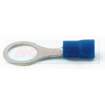 Blue 10.5mm Ring Connectors/Terminals For 1.5-2.5mm² Cable (50pk)