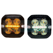 LED Low Profile Amber Strobe Warning Light + White/Amber Marker Light