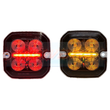 LED Low Profile Amber Strobe Warning Light + Red/Amber Marker Light