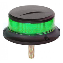 Compact 12v/24v 1 Bolt Mounting Low Profile LED Flashing Green Beacon ECE R10