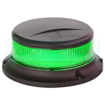 Compact 12v/24v 3 Bolt Mounting Low Profile LED Flashing Green Beacon ECE R10