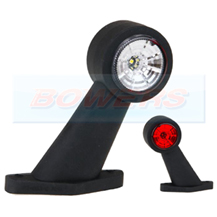 12v/24v Red White LED End Outline Rubber Stalk Marker Light Lamp FT-009CLED