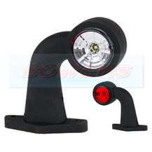 12v/24v Red White LED End Outline Rubber Stalk Marker Light Lamp FT-009DLED