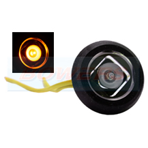 Halo LED Push In Round Amber Side Marker Light/Lamp