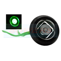 Halo LED Push In Round Green Marker Light/Lamp