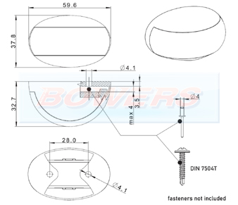 Oval LED Rear Marker Light FT-067 Schematic