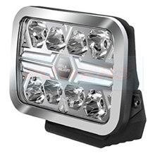 Hella Blade 9" Inch Chrome LED Rectangular Spot Light + White or Amber Position Lights